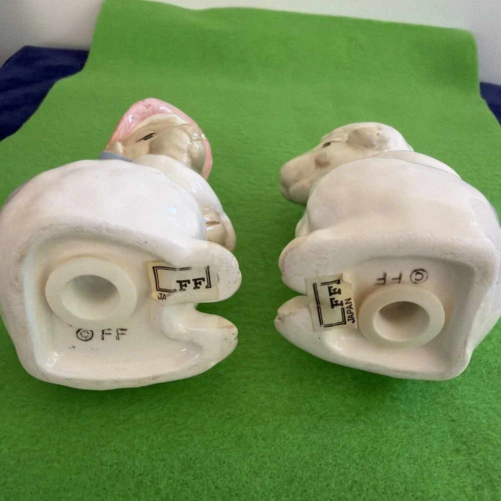 Fitz & Floyd Ceramic Sheep Lambs Salt And Pepper Shakers Easter Spring